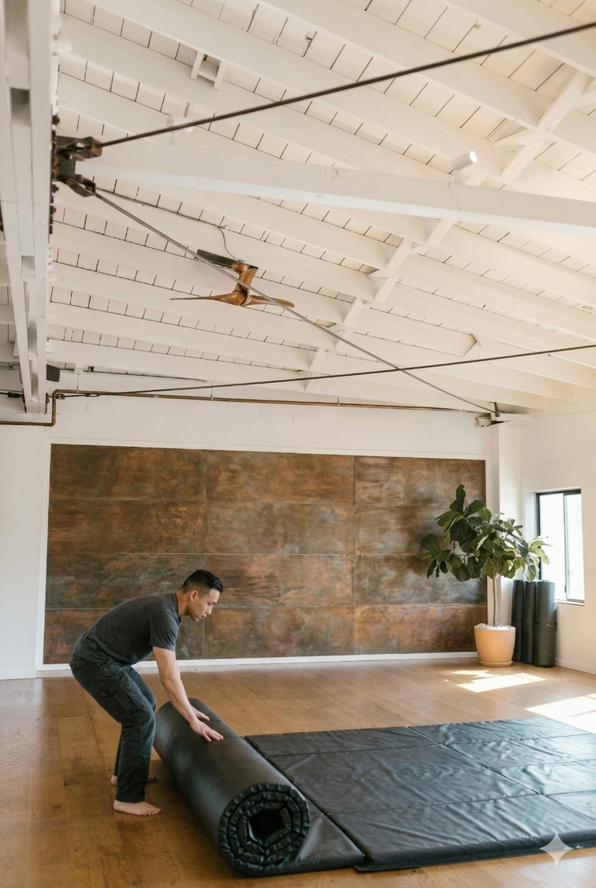 Tatami and roll-out mats for martial arts