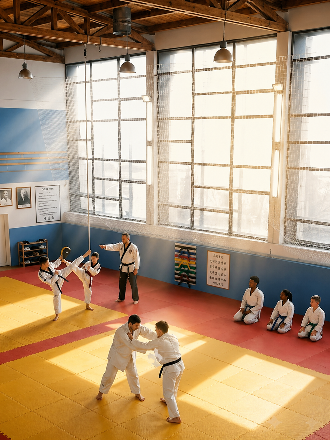 Interlocking martial arts mats