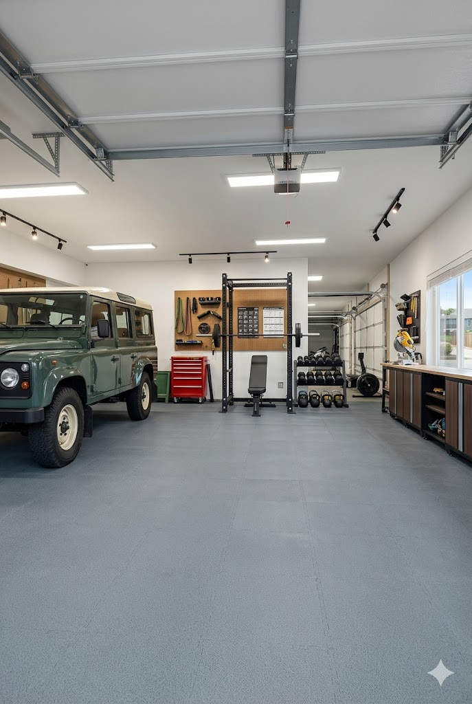 Home gyms and multi-purpose garages
