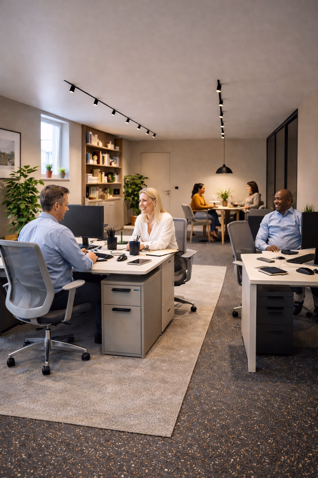Modern office flooring interior