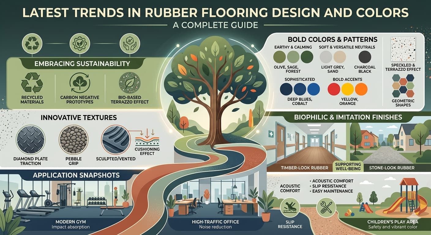 Latest Trends in Rubber Flooring Design and Colors: A Complete Guide