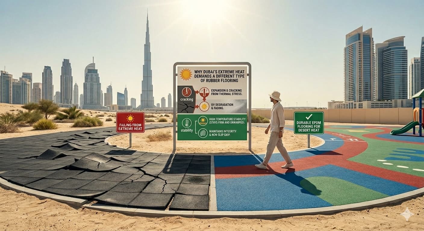 Why Dubai’s Extreme Heat Demands a Different Type of Rubber Flooring