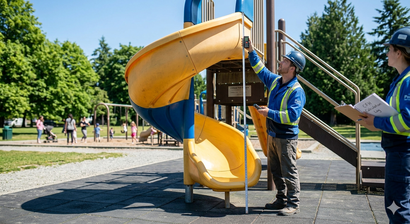 How Do I Calculate the Critical Fall Height for a Slide?